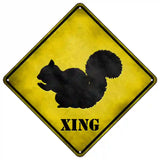 Squirrel Xing Novelty Metal Crossing Sign 16.5" (CX)