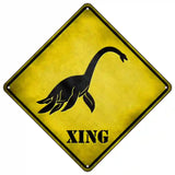 Sea Monster Xing Novelty Metal Crossing Sign 16.5" (CX)