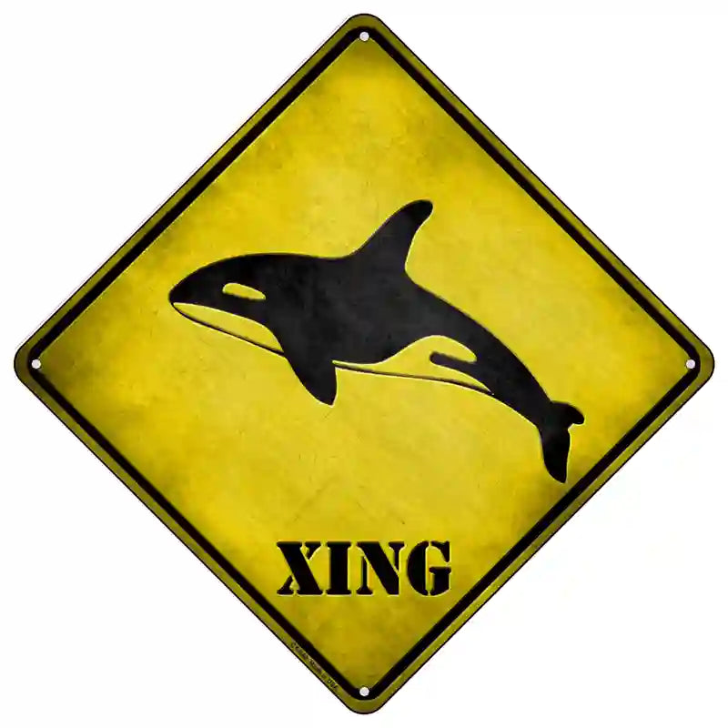 Orca Xing Novelty Metal Crossing Sign 16.5" (CX)