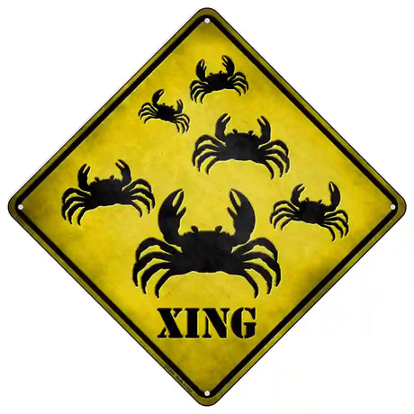 Crab Xing Novelty Metal Crossing Sign 16.5" (CX)