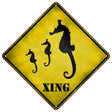 Seahorse Xing Novelty Metal Crossing Sign 16.5" (CX)