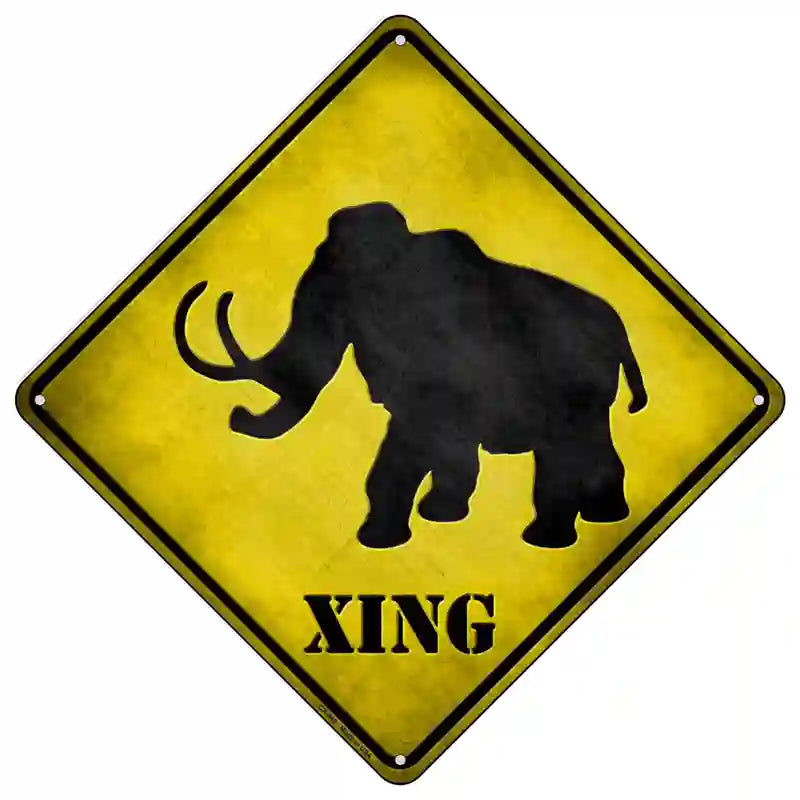 Mammoth Xing Novelty Metal Crossing Sign 16.5" (CX)