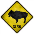 Buffalo Xing Novelty Metal Crossing Sign 16.5" (CX)