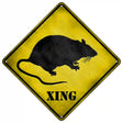 Rat Xing Novelty Metal Crossing Sign 16.5" (CX)