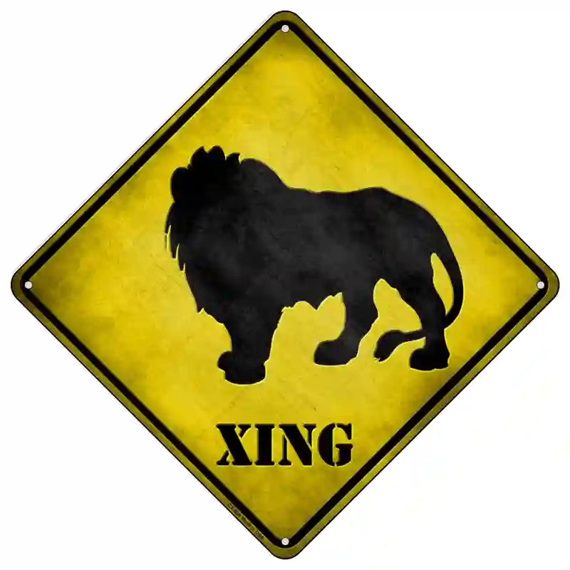 Lion Xing Novelty Metal Crossing Sign 16.5" (CX)