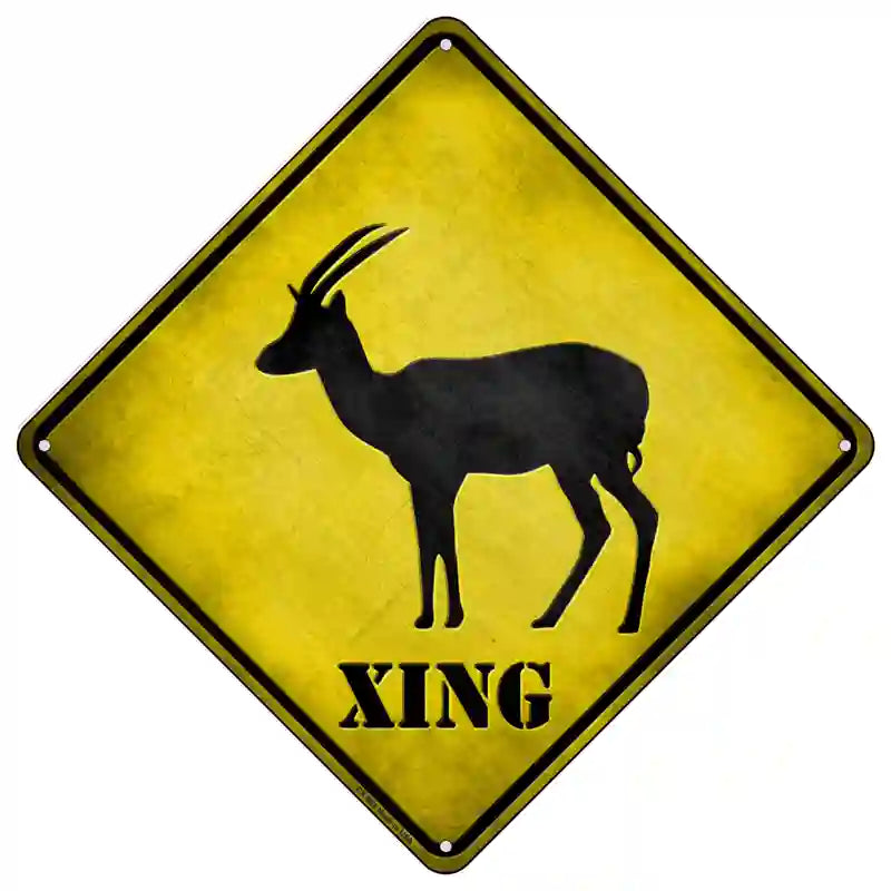 Antelope Xing Novelty Metal Crossing Sign 16.5" (CX)