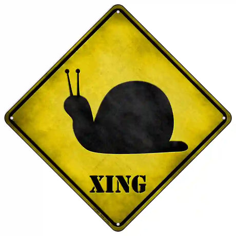 Snail Xing Novelty Metal Crossing Sign 16.5" (CX)