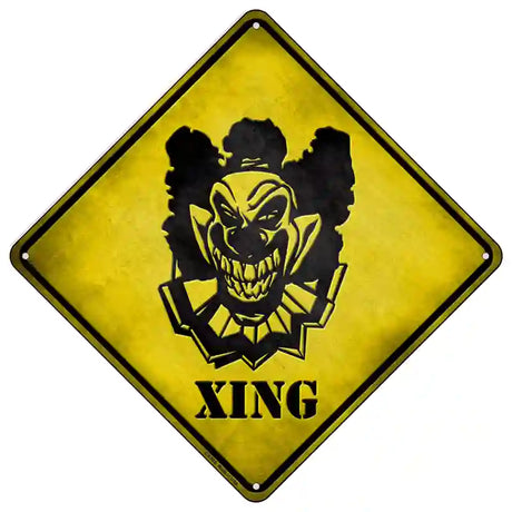 Clown Killer Xing Novelty Metal Crossing Sign 16.5" (CX)