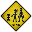 Aliens Xing Novelty Metal Crossing Sign 16.5" (CX)