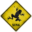 Frog Xing Novelty Metal Crossing Sign 16.5" (CX)