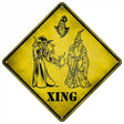 Wizards Xing Novelty Metal Crossing Sign 16.5" (CX)