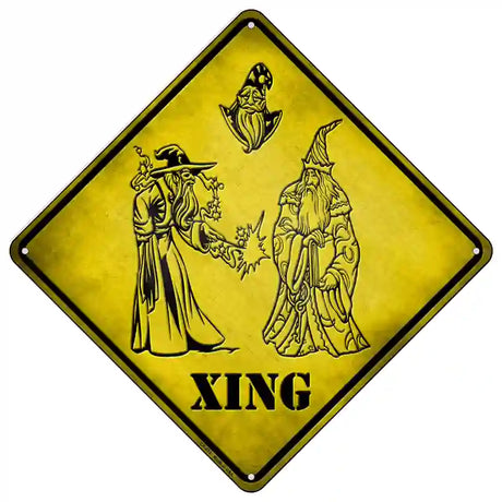 Wizards Xing Novelty Metal Crossing Sign 16.5" (CX)