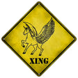 Unicorn Xing Novelty Metal Crossing Sign 16.5" (CX)