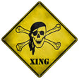 Pirate Xing Novelty Metal Crossing Sign 16.5" (CX)