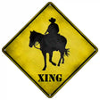 Cowboy Xing Novelty Metal Crossing Sign 16.5" (CX)