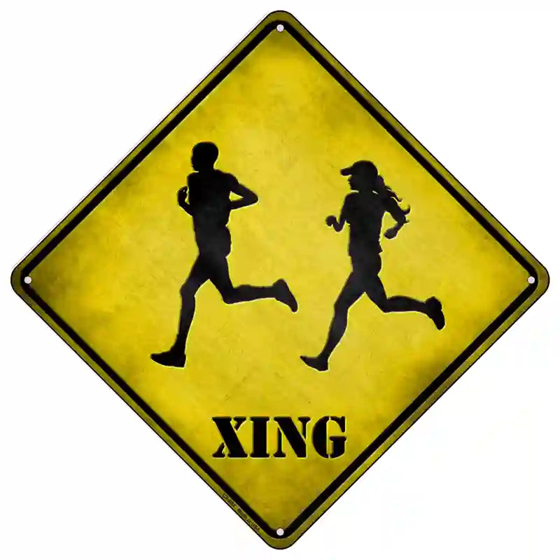 Runners Xing Novelty Metal Crossing Sign 16.5" (CX)