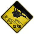 Climbing Xing Novelty Metal Crossing Sign 16.5" (CX)