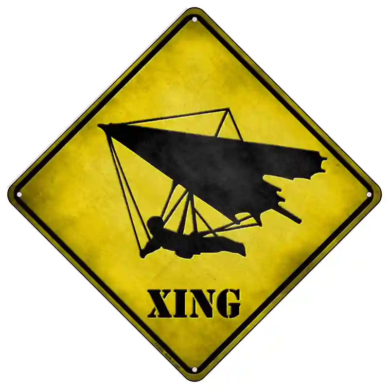 Hang Glider Xing Novelty Metal Crossing Sign 16.5" (CX)