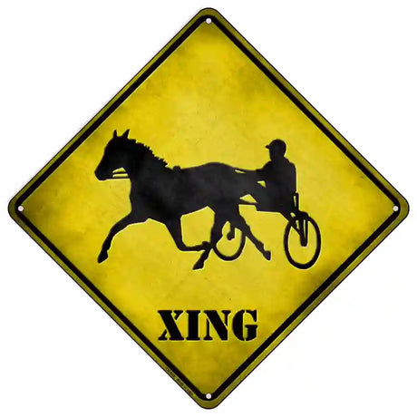 Harness Racing Xing Novelty Metal Crossing Sign 16.5" (CX)