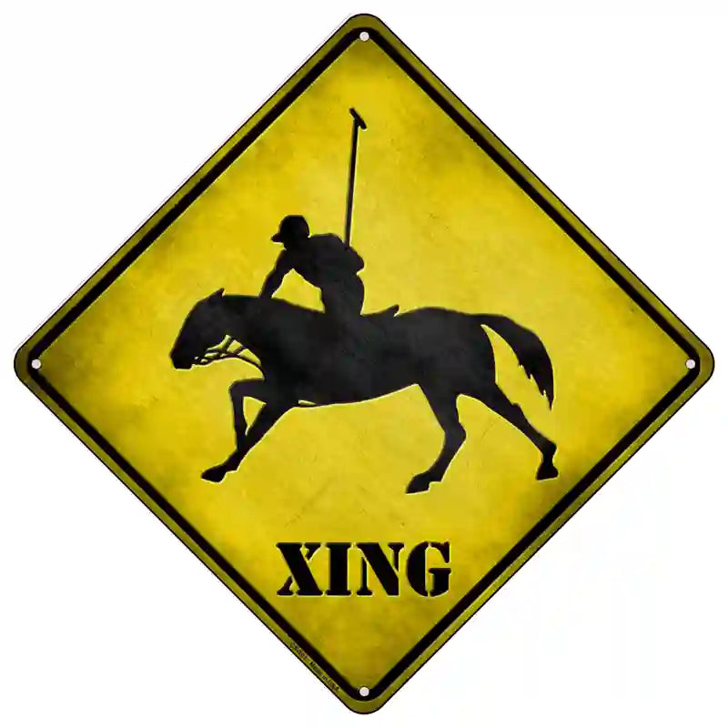 Polo Xing Novelty Metal Crossing Sign 16.5" (CX)