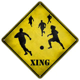 Soccer Xing Novelty Metal Crossing Sign 16.5" (CX)