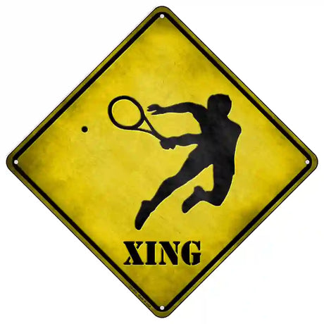 Tennis Xing Novelty Metal Crossing Sign 16.5" (CX)