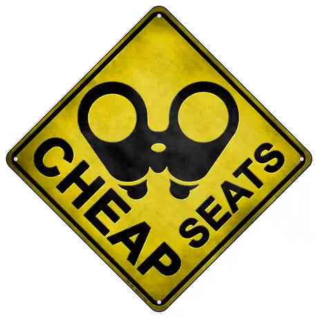 Cheap Seats Novelty Metal Crossing Sign 16.5" (CX)