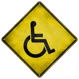 Handicap Novelty Metal Crossing Sign 16.5" (CX)