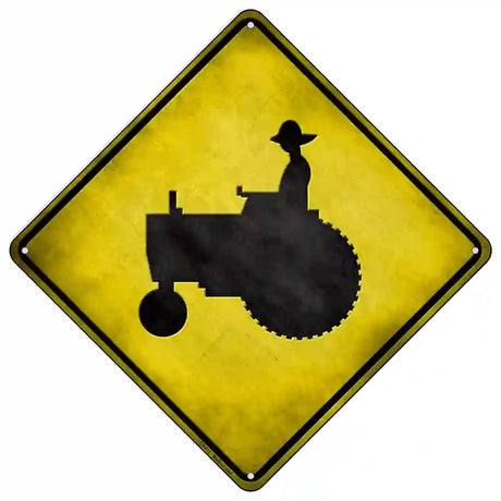 Tractor Novelty Metal Crossing Sign 16.5" (CX)