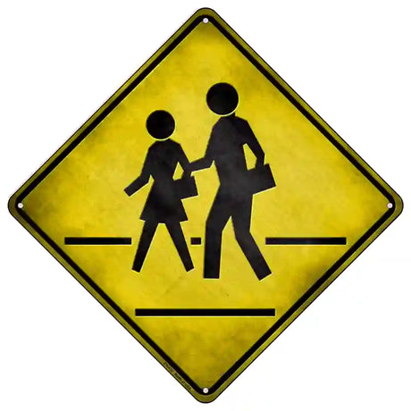 Pedestrian Crossing Novelty Metal Crossing Sign 16.5" (CX)