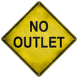 No Outlet Novelty Metal Crossing Sign 16.5" (CX)