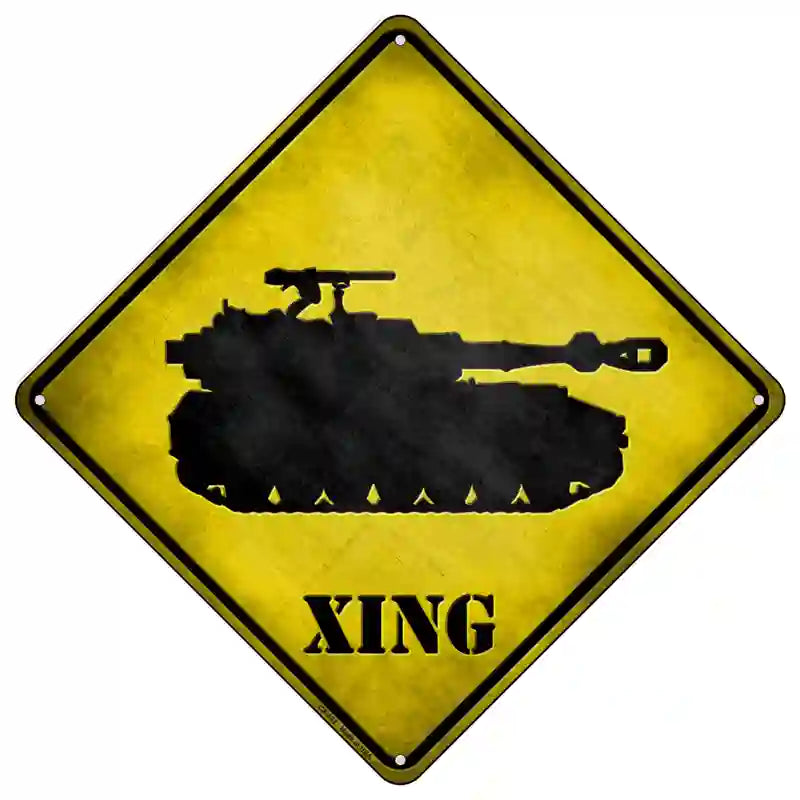 Tank Xing Novelty Metal Crossing Sign 16.5" (CX)