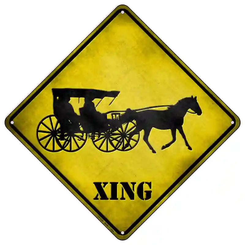 Carriage Xing Novelty Metal Crossing Sign 16.5" (CX)