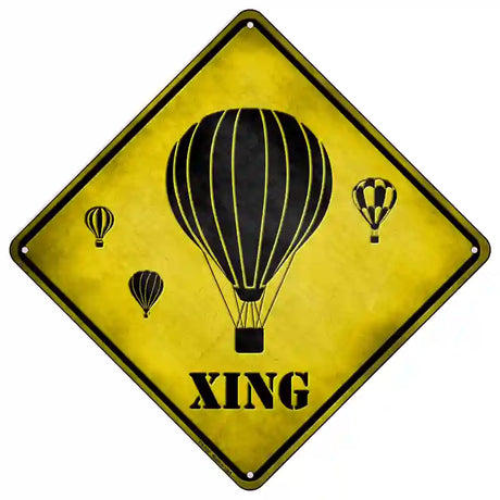 Air Balloon Xing Novelty Metal Crossing Sign 16.5" (CX)