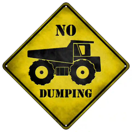 No Dumping Novelty Metal Crossing Sign 16.5" (CX)