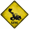 Dozer Xing Novelty Metal Crossing Sign 16.5" (CX)