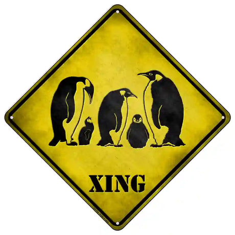 Penguin Xing Novelty Metal Crossing Sign 16.5" (CX)