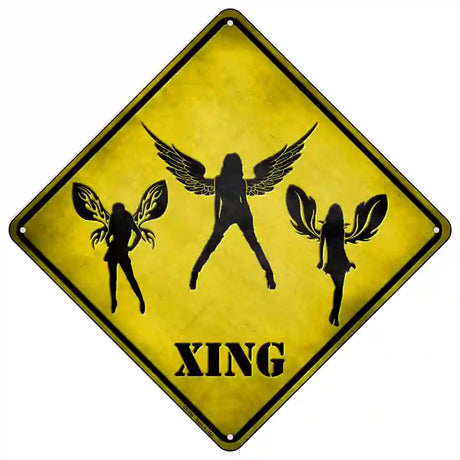 Angels Xing Novelty Metal Crossing Sign 16.5" (CX)