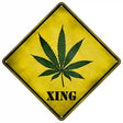 Cannabis Xing Novelty Metal Crossing Sign 16.5" (CX)