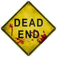 Dead End Bloody Novelty Metal Crossing Sign 16.5" (CX)