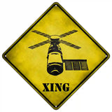 Space Station Xing Novelty Metal Crossing Sign 16.5" (CX)