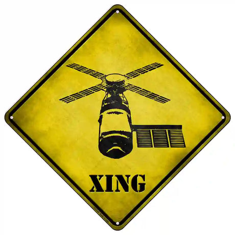 Space Station Xing Novelty Metal Crossing Sign 16.5" (CX)