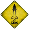 Space Shuttle Xing Novelty Metal Crossing Sign 16.5" (CX)