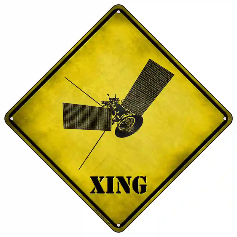 Satellite Xing Novelty Metal Crossing Sign 16.5" (CX)