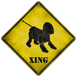 Robot Dog Xing Novelty Metal Crossing Sign 16.5" (CX)