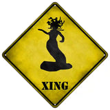 Medusa Xing Novelty Metal Crossing Sign 16.5" (CX)