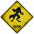 Werewolf Xing Novelty Metal Crossing Sign 16.5" (CX)