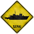 Destroyer Xing Novelty Metal Crossing Sign 16.5" (CX)