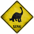 Brontosaurus Xing Novelty Metal Crossing Sign 16.5" (CX)