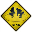 Sumo Ring Xing Novelty Metal Crossing Sign 16.5" (CX)